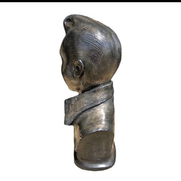 Elvis Presley Bronze Bust Ceramic Head Bust King Of Rock Decor Collectable 50s - Picture 8 of 13